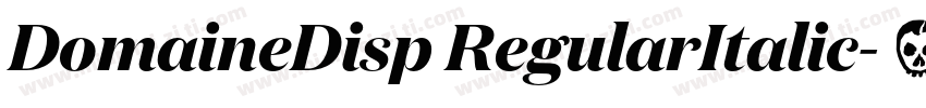 DomaineDisp RegularItalic字体转换